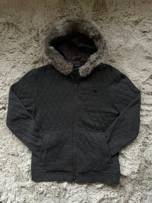 Burberry Black Label rabbit fur hoodie (M)