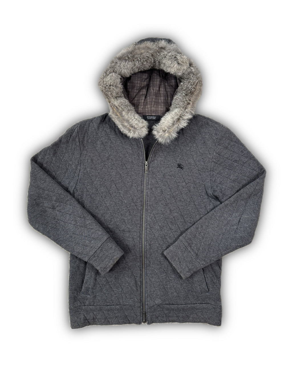 Burberry Black Label fur hoodie (M)