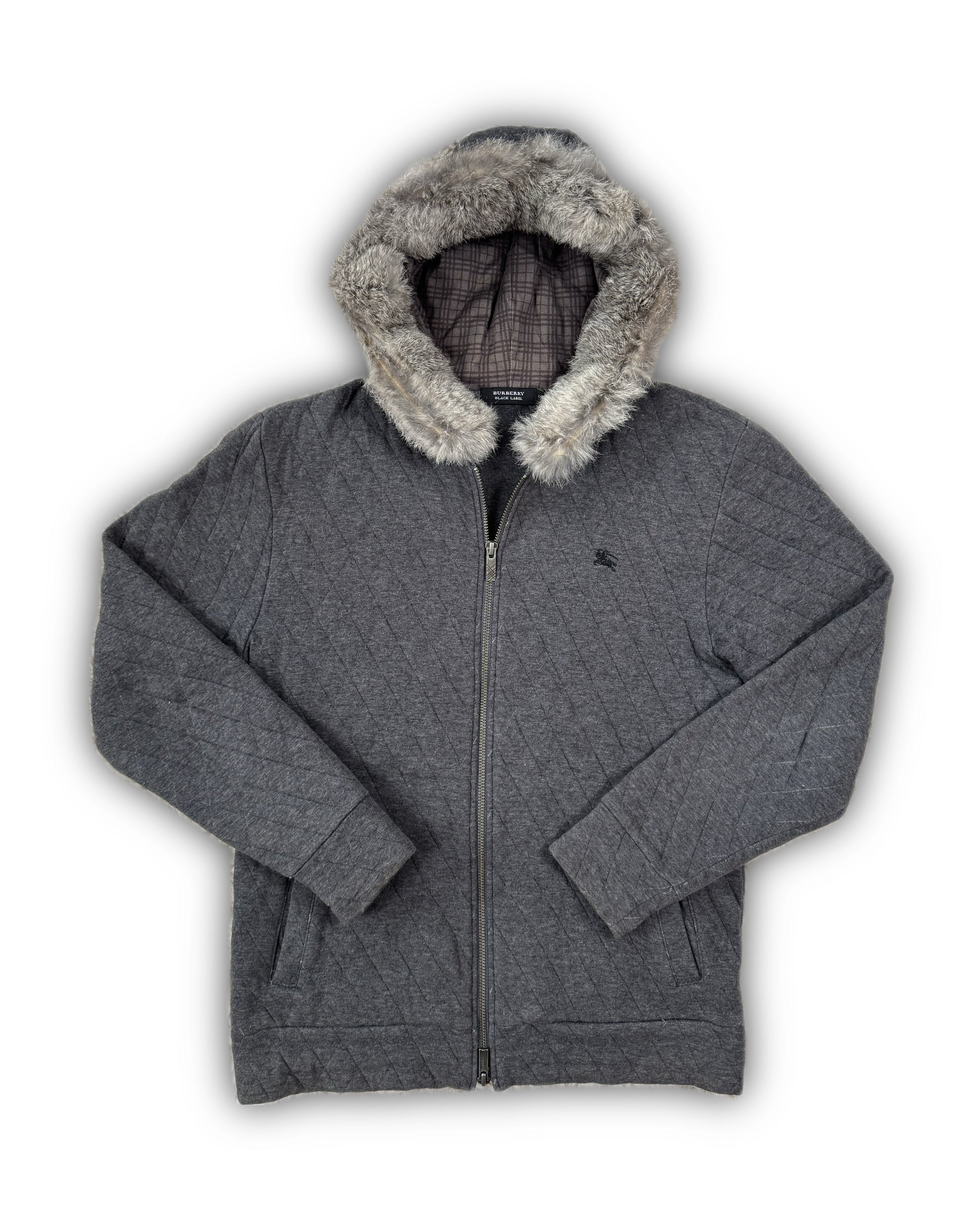 Burberry Black Label fur hoodie (M)