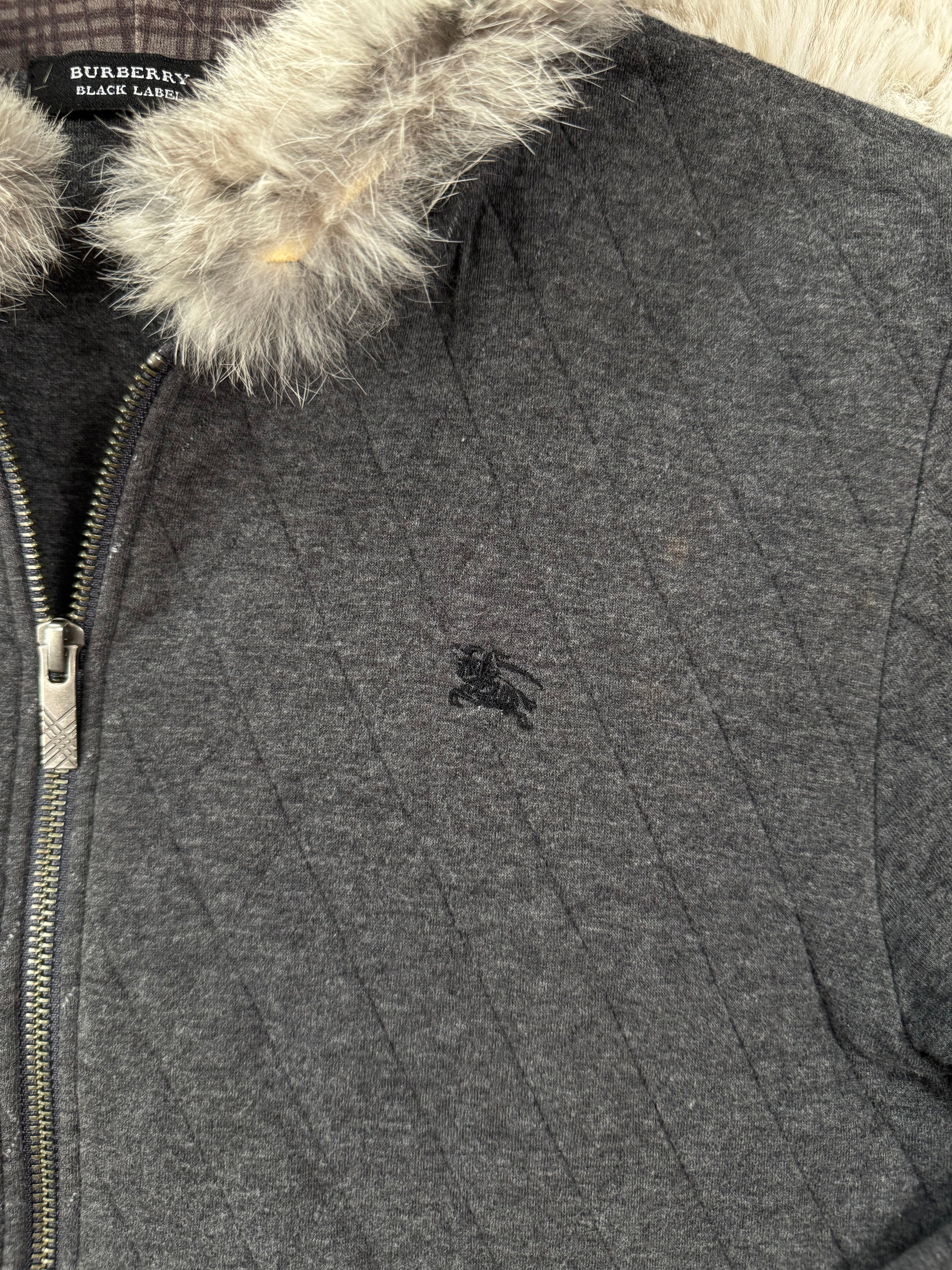 Burberry Black Label fur hoodie (M)