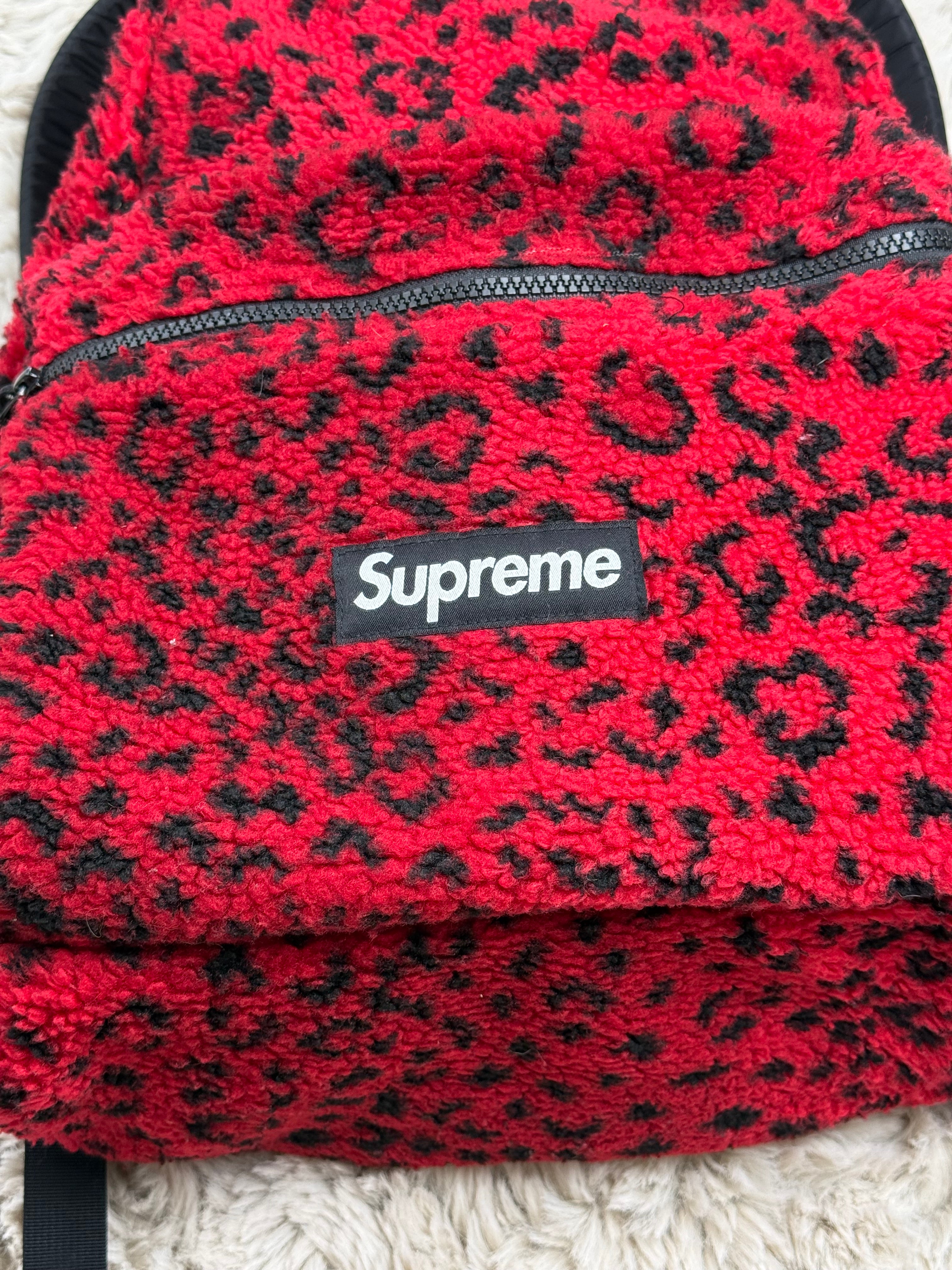 FW17 Supreme leopard backpack