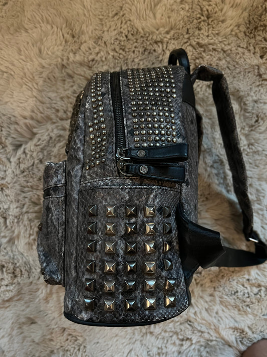 MCM Visetos snakeskin studded backpack 32