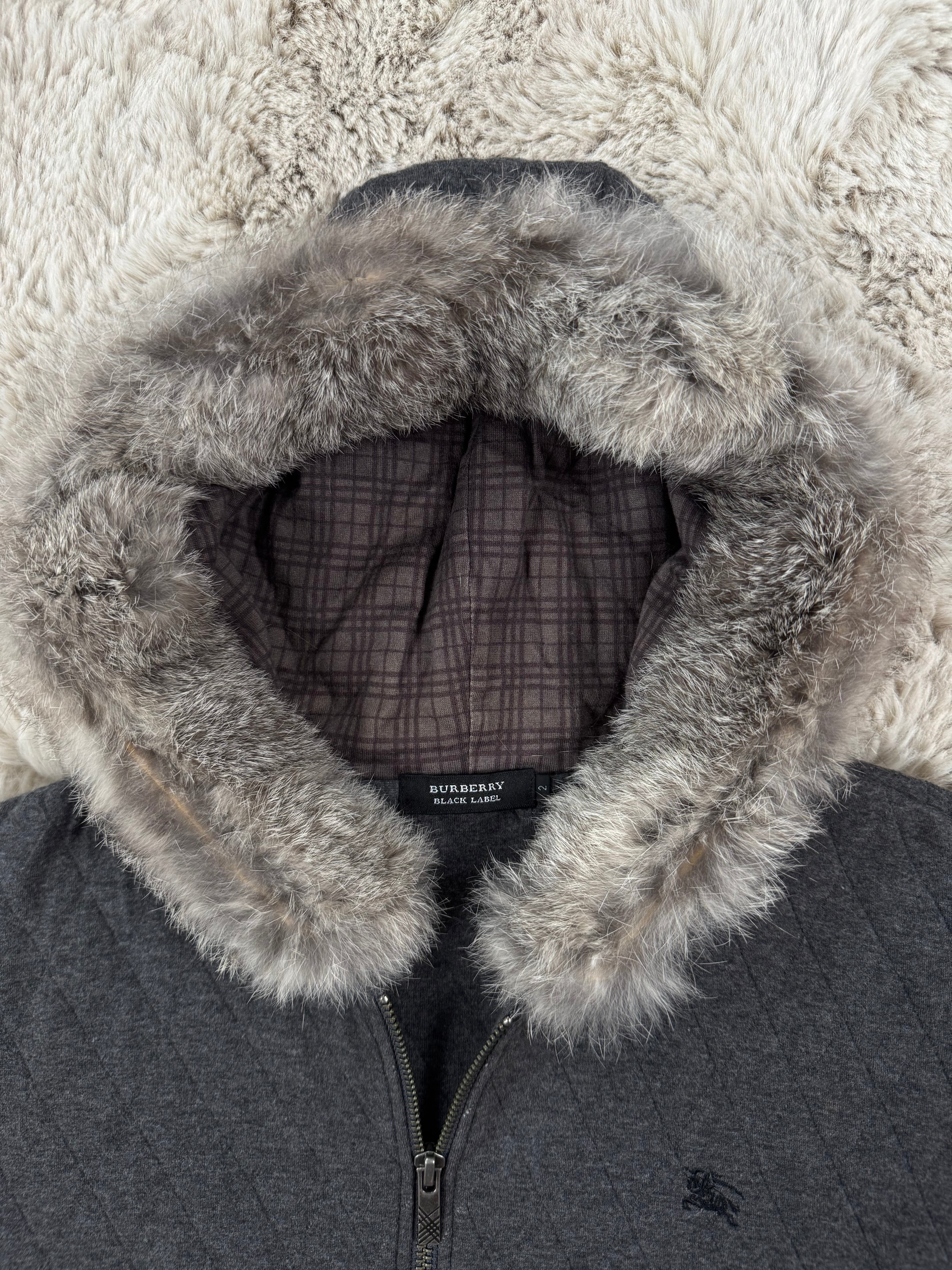 Burberry Black Label fur hoodie (M)
