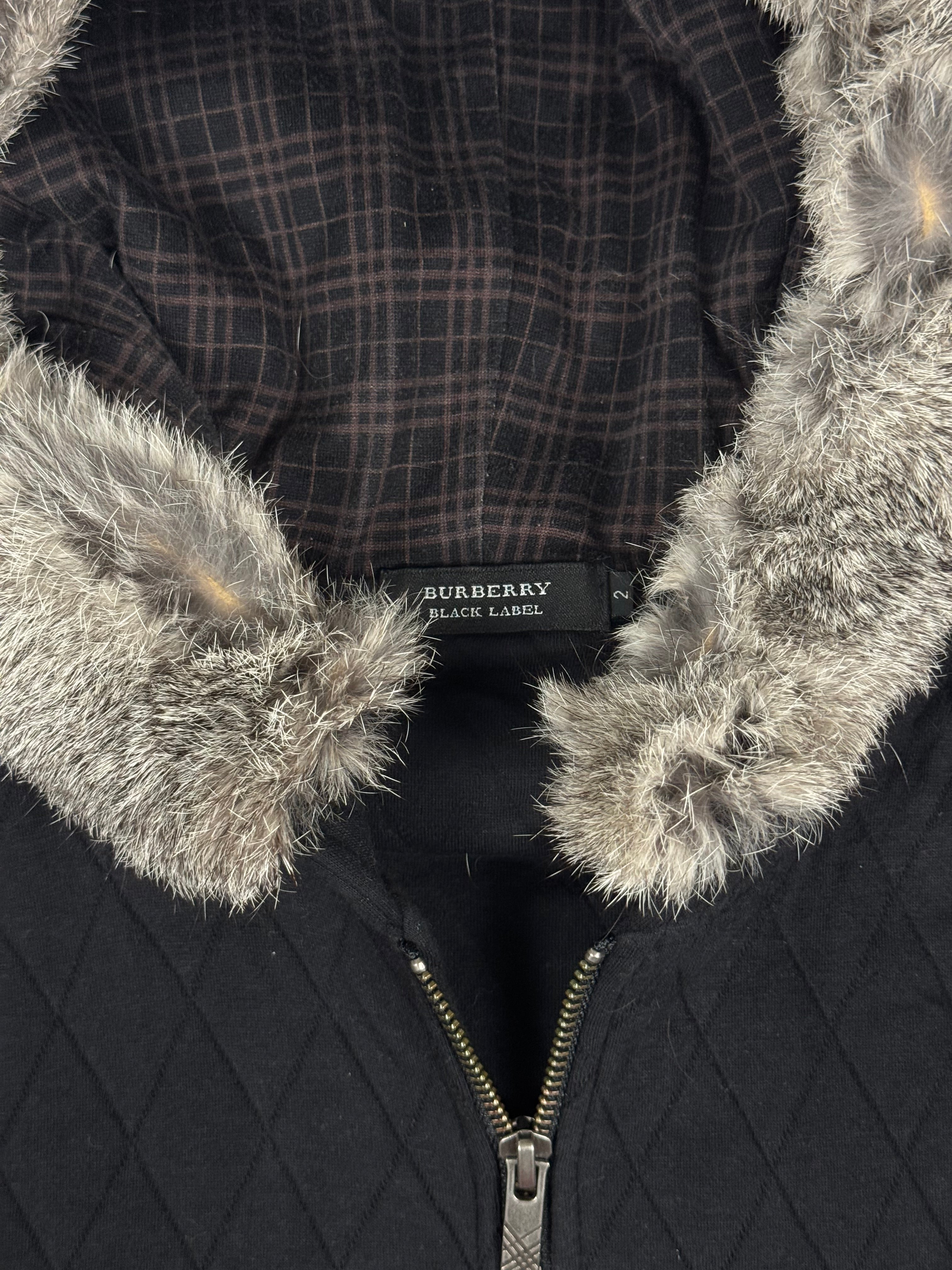 Japanese Burberry fur hoodie (M)