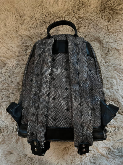MCM Visetos snakeskin studded backpack 32
