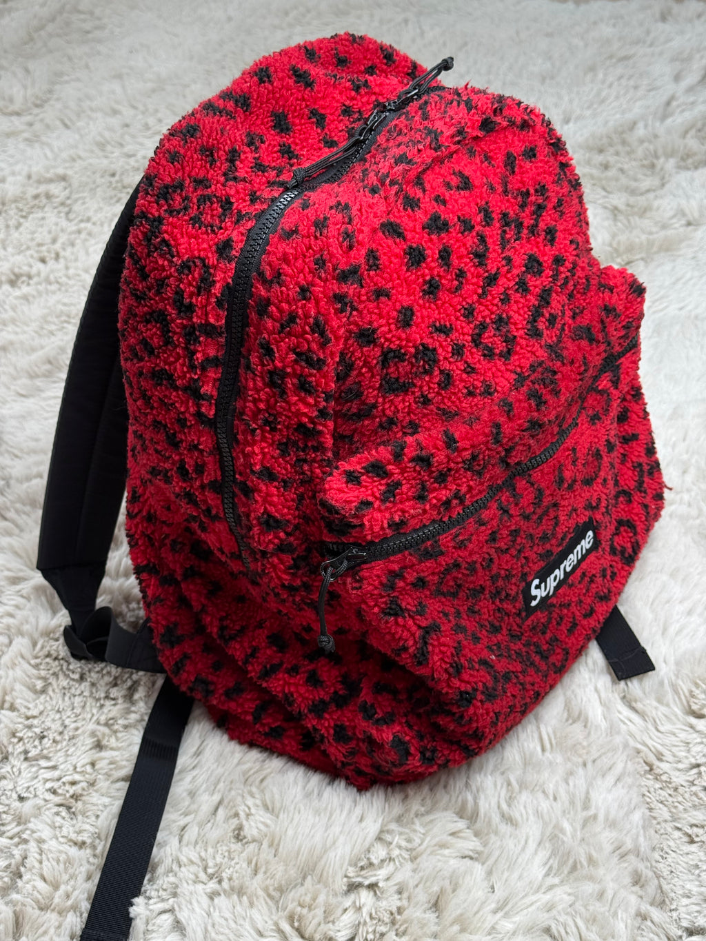 FW17 Supreme leopard backpack