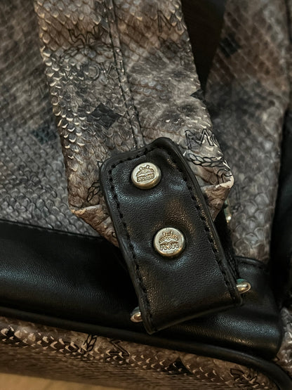 MCM Visetos snakeskin studded backpack 32