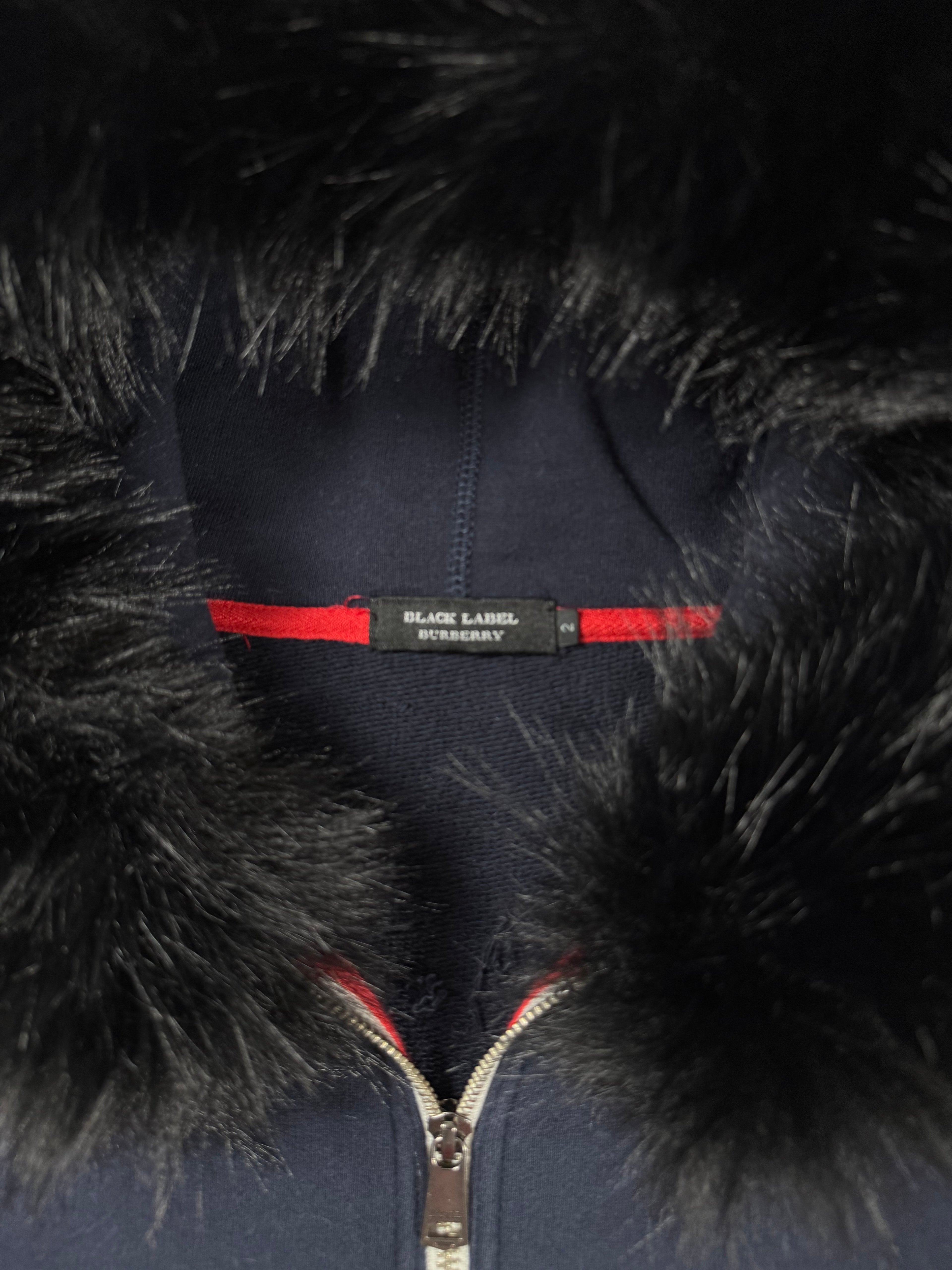 Burberry Black Label fur hoodie (M)
