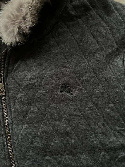 Burberry Black Label rabbit fur hoodie (M)