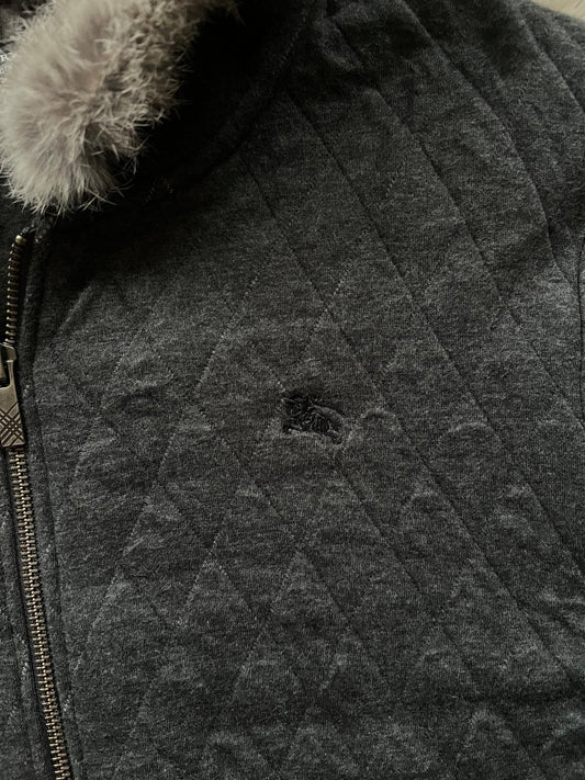 Burberry Black Label rabbit fur hoodie (M)