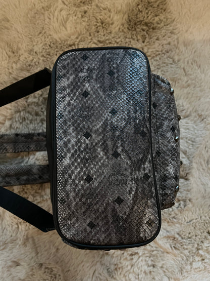 MCM Visetos snakeskin studded backpack 32