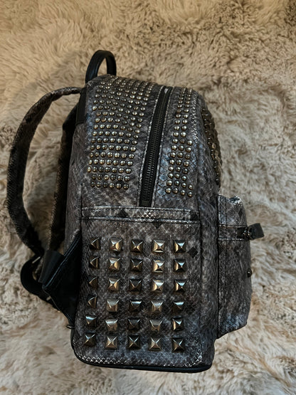 MCM Visetos snakeskin studded backpack 32